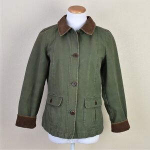 LL Bean Chore Jacket Barn Coat Olive Green - Size Small Barn coat